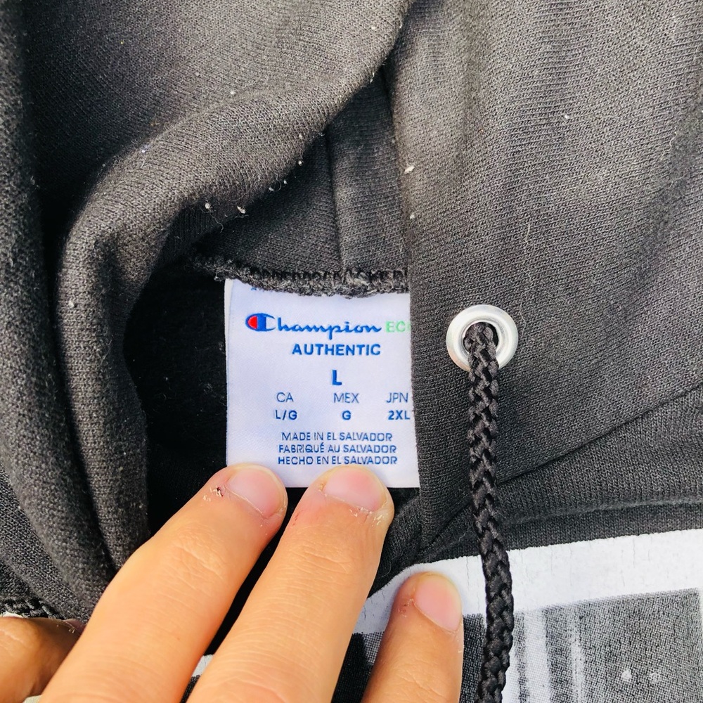 Champion Hoodie “Lost Angeles” Y2K Graphic Vintage Hoodie - Picture 3 of 4